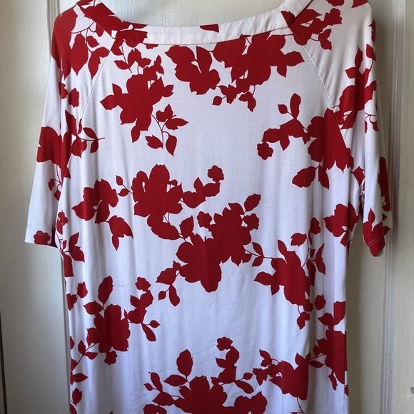 Red and White Talbot's Knit Top L - Picture 2 of 4